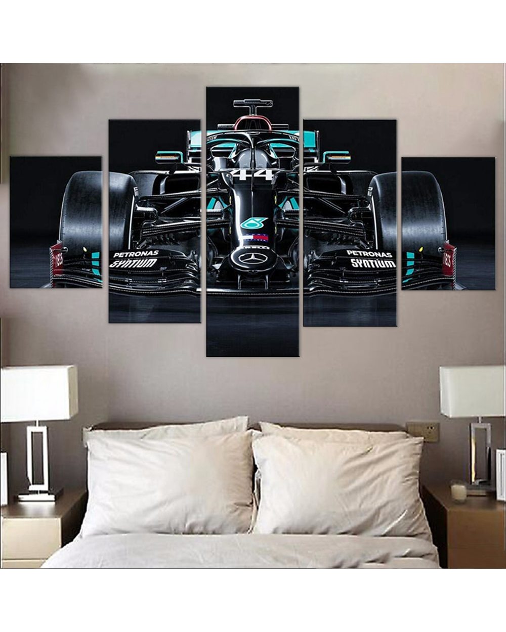AMG Formula 1 W11 luxury Car Sport Car Picture Print Sports 5 Panel Canvas Art Wall Decor front-1