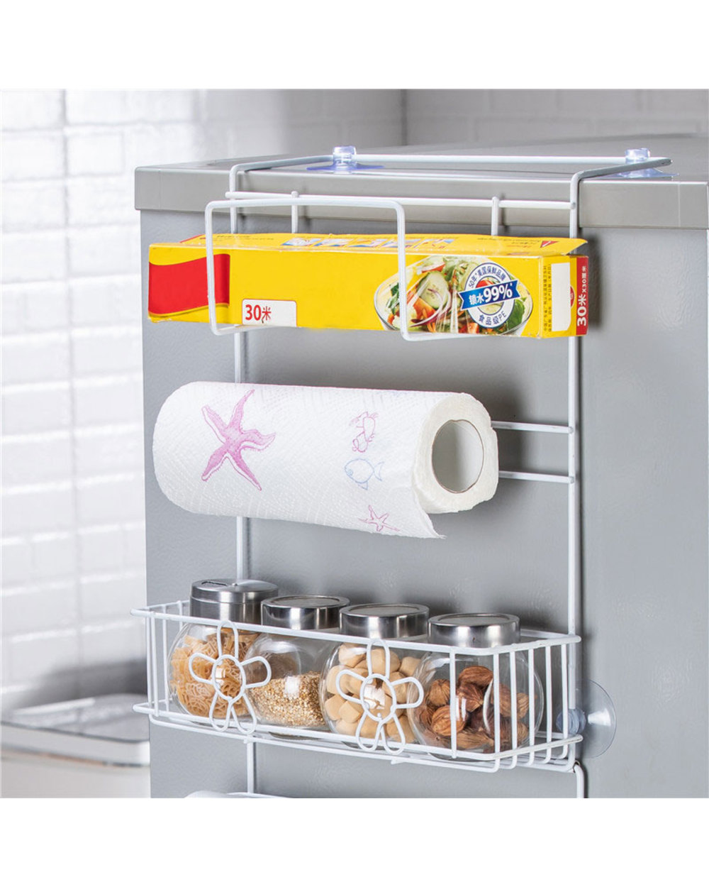 Kitchen Multifunction Refrigerator Storage Rack Organizer Shelf front-1