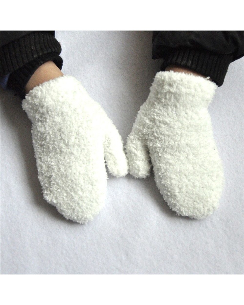 Warmom Plush Thick Warm Baby Gloves Winter Plus Velvet Mittens Children