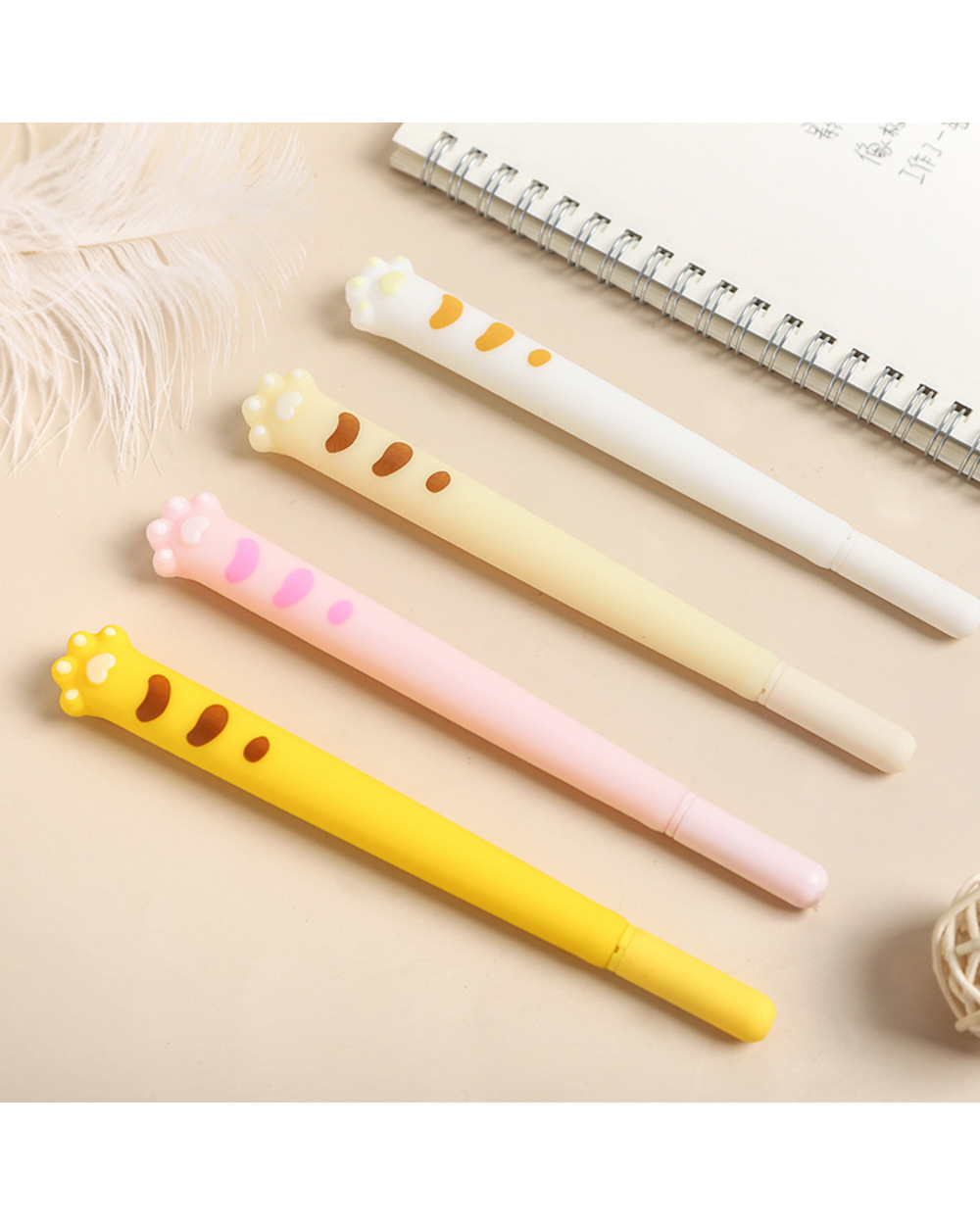 0.5Mm Cute Cat Claw Style Soft Silicone Gel Pen Signature Pen Escolar Papelaria School Office Supply Promotional Gift front-3