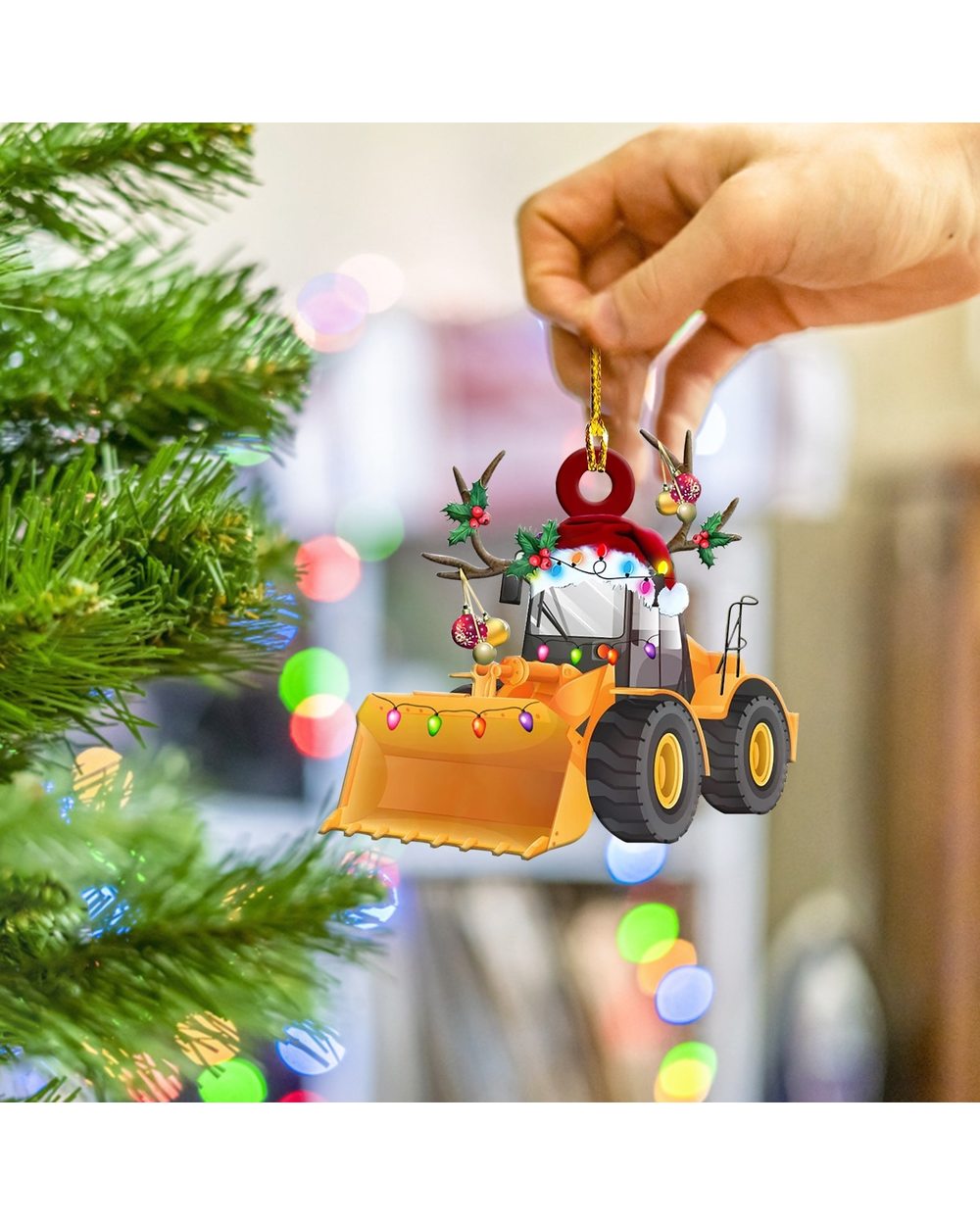 Christmas Car Hanging Decoration Ornaments Personalized Family Pendant For Xmas Tree Steamship Truck Rubber Boat Decor front-4