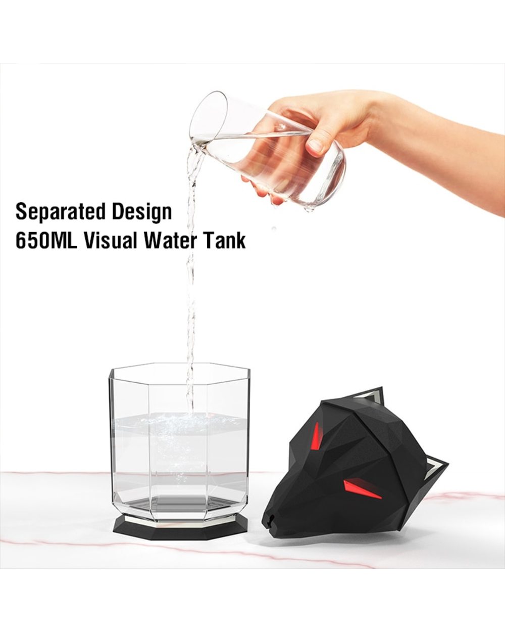 Bst Guardian Air Humidifier 650Ml E-Sports Style Humidifiers Ultrasonic Air Diffuser Electric Humidifier Air Nano Spray front-3