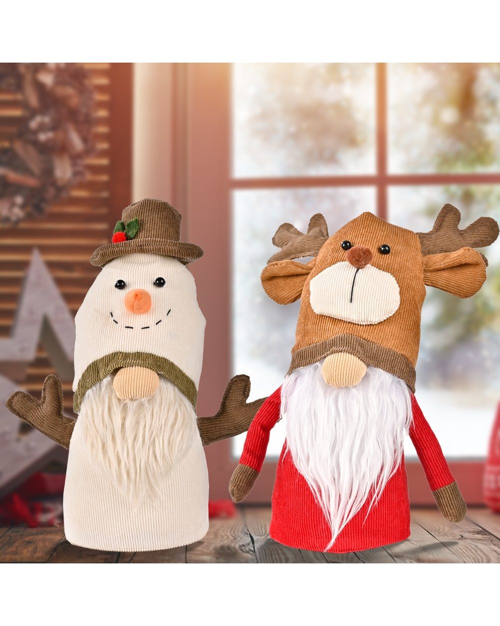 2022 Fashion Christmas Antlers Modeling Faceless Gnome Santa Tulip Rudolph Doll For Home Gifts Ornaments Party Supplies front-0