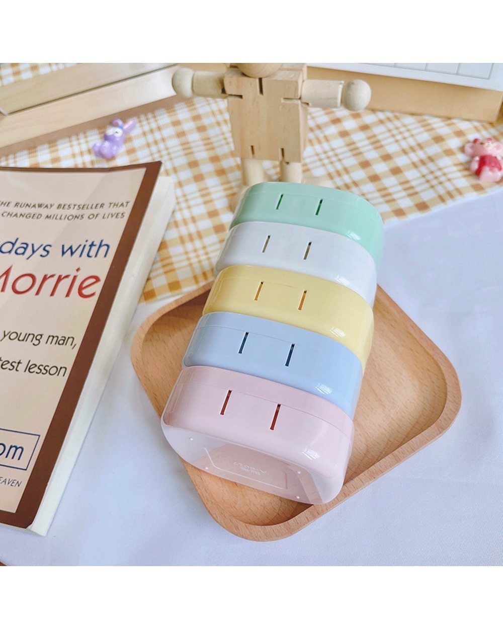 Contact Lens Case Candy Color Contact Lens Case Simple Cosmetic Case Glossy Diy Portable Companion Box Cosmetic Case front-4