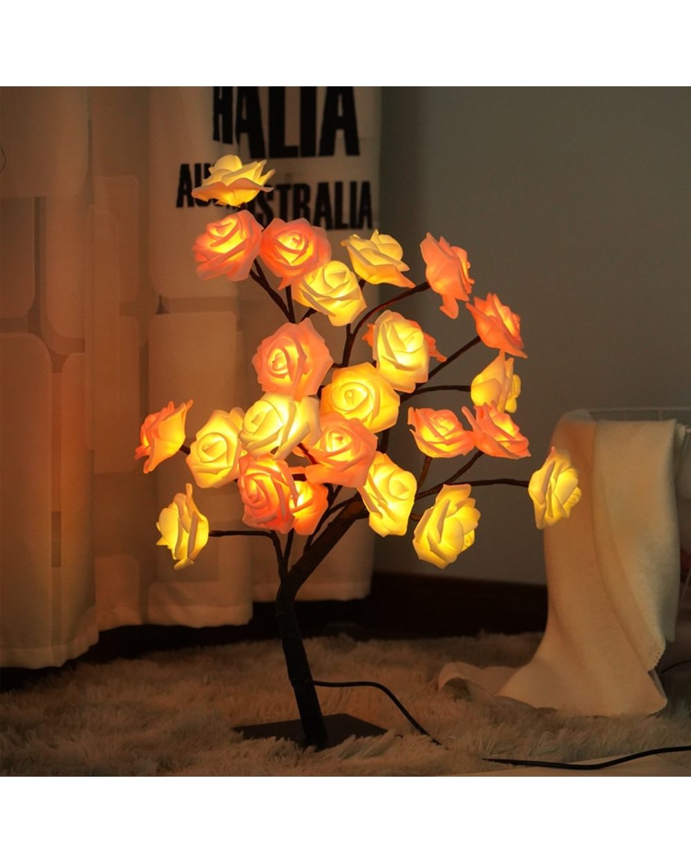 Rose Night Fairy Lights front-4