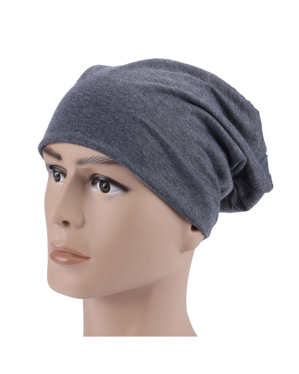 Women Men Stylish Beanie Hat Thin Hip-Hop Soft Stretch Slouchy Skull Cap front-5
