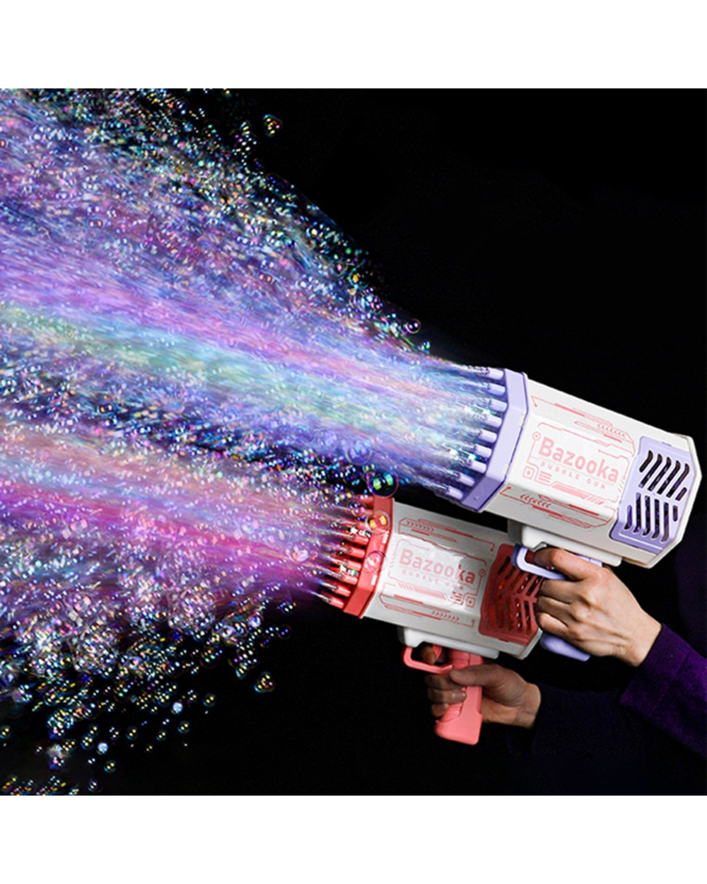 Bubble Gun Rocket 69 Holes Soap Bubbles Machine Gun front-0