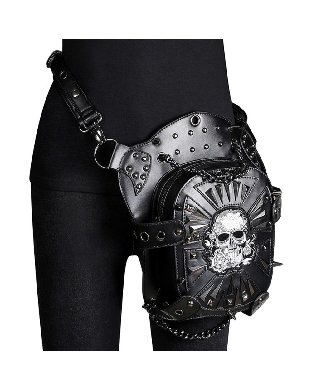 Steampunk Bag Skull Retro Rock Gothic Style for Women Mens front-0