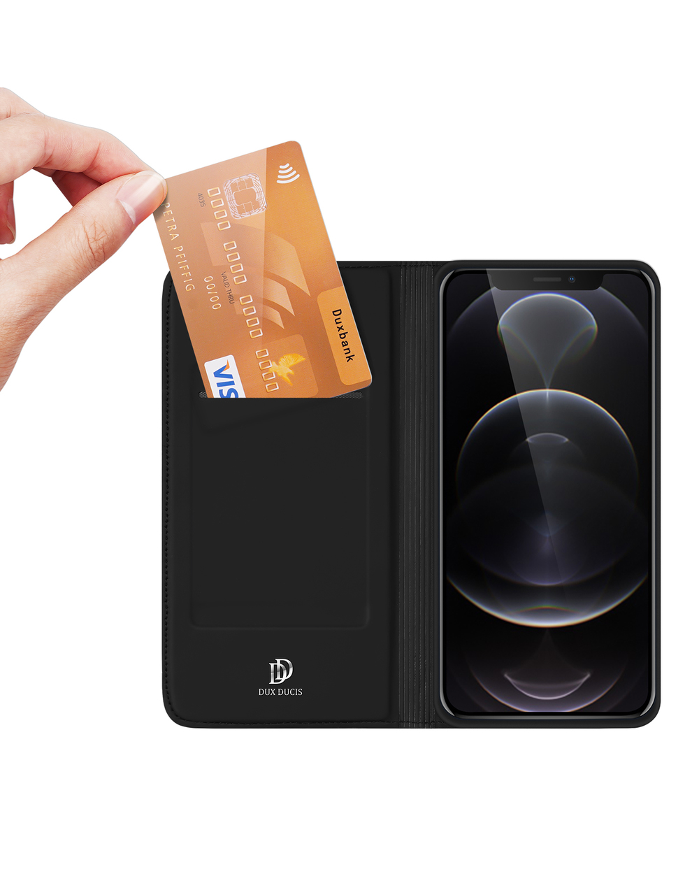 Luxury Leather Flip Case For Xr X Xs Max Wallet Book Cover For 7 8 Plus 11 12 13 Pro Max Mini Coque Phone Bag Case front-1
