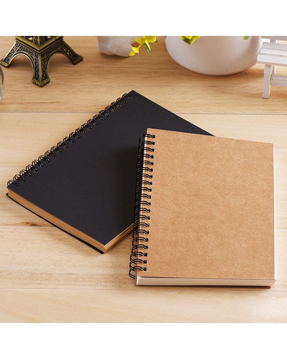 Cute Small Sketchbook Notebook for Drawing Painting Graffiti Soft Cover Black Paper Sketch Diary Book front-1