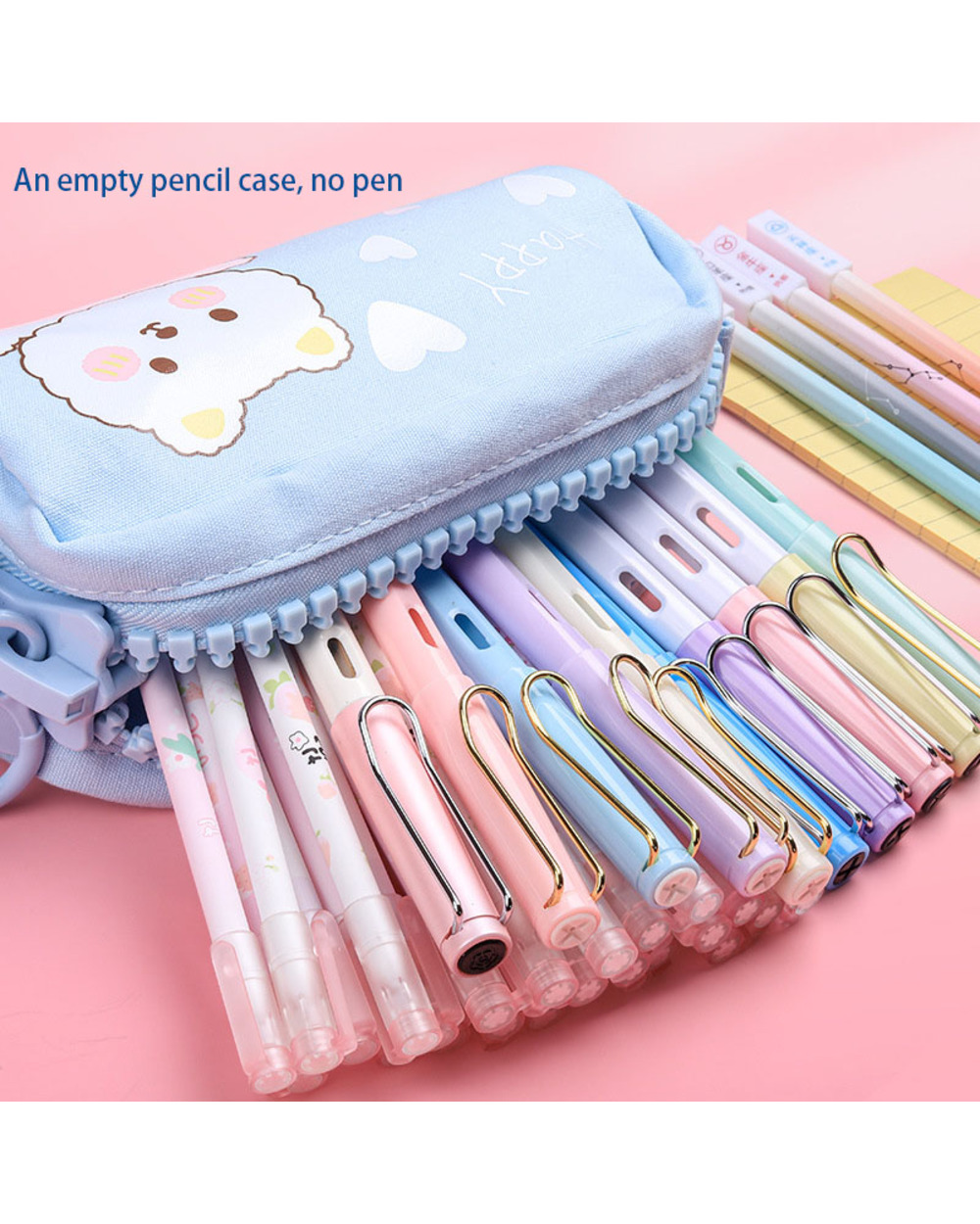 Creative Large Capacity Cartoon Animal Dog Pencil Case Kawaii Pencilcase School Supplies Pencil Bag Capacity Stationery front-3