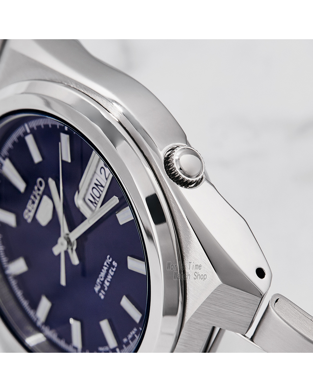 Seiko 5 Automatic Blue Dial Stainless Steel Watch made in Japan SNKC51J1 SNKC55J1 SNKC57J1 front-1