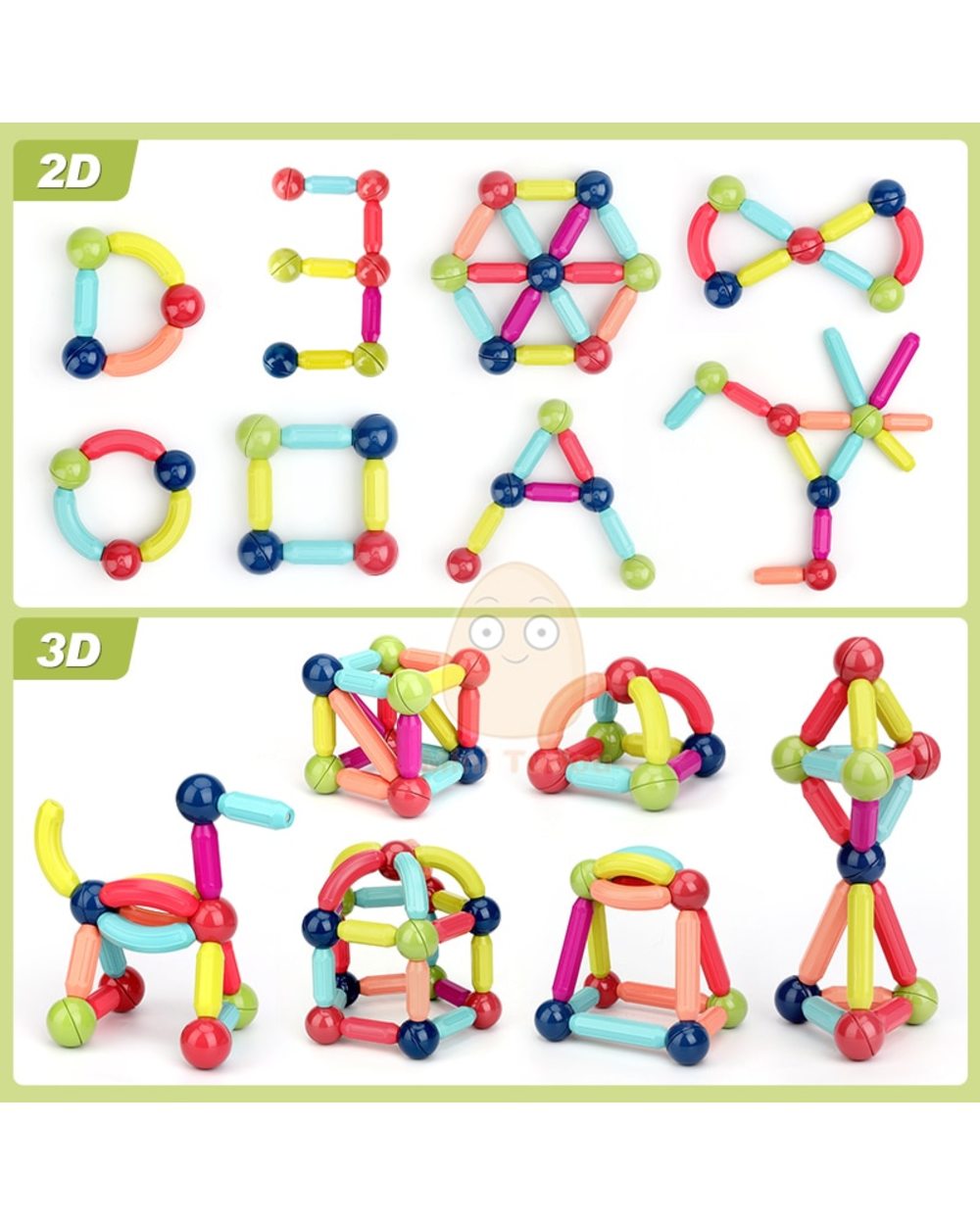 Kids Magnetic Constructor Block Designer front-3