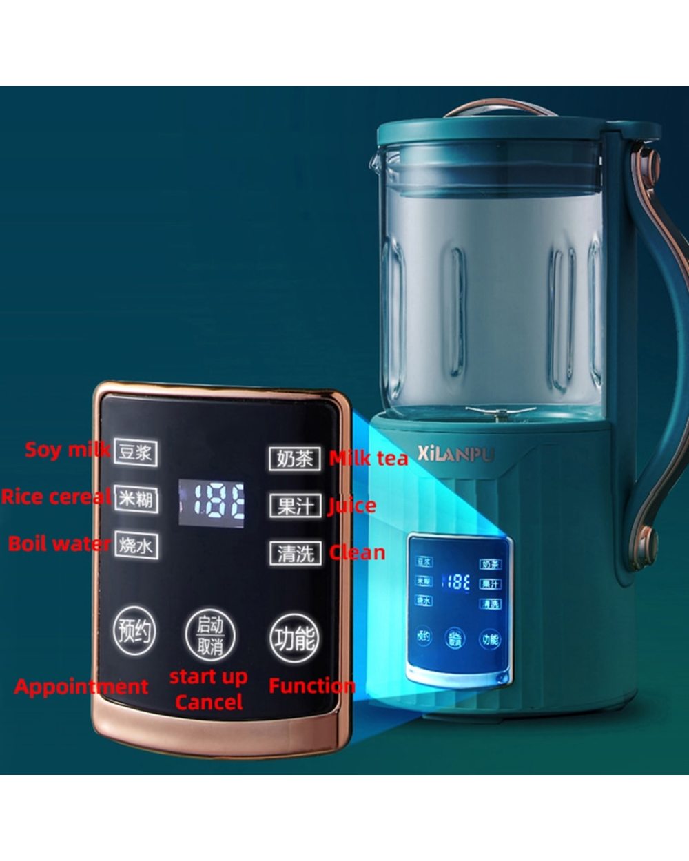 800Ml Soybean Milk Machine Electric Juicer Portable Blender Wall Breaking Machine Automatic Heating Cooking Soy Milk Ma front-3