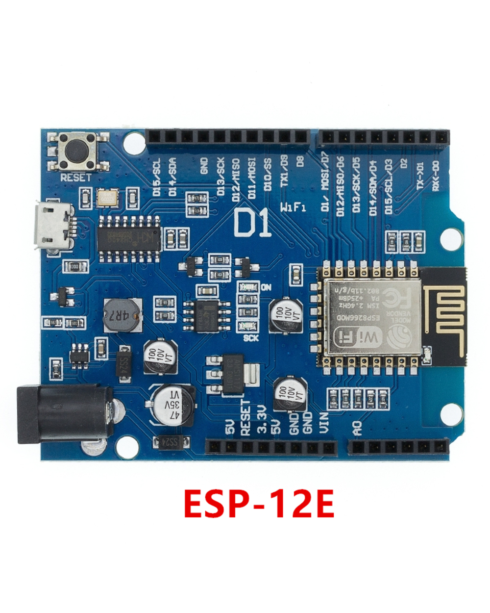 Smart Electronics Esp-12F/12E Wemos D1 Wifi Uno Based Esp8266 Shield For Arduino Compatible Ide front-2