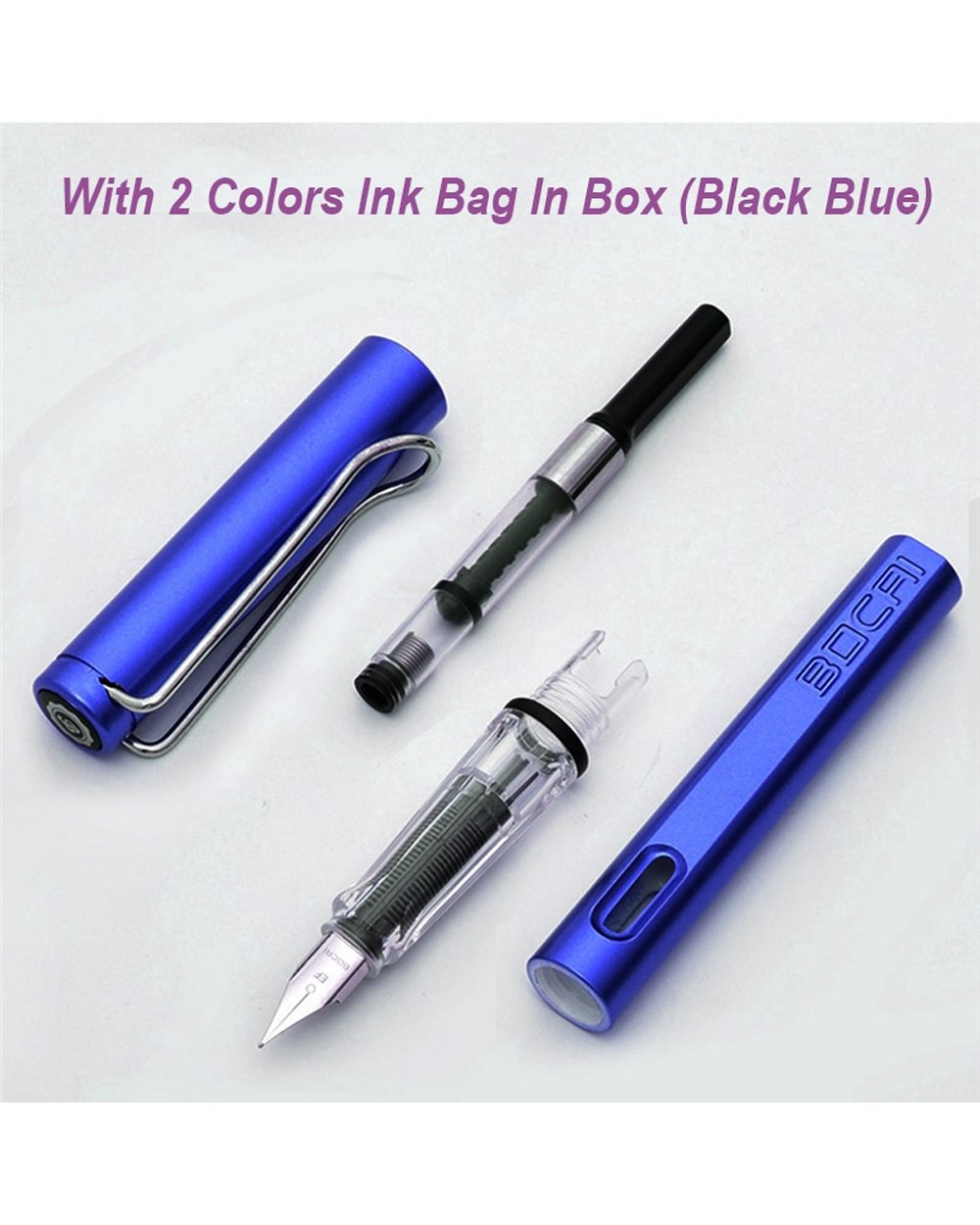 Luxury High Quality Fountain Replaceable ink Pen Set front-2