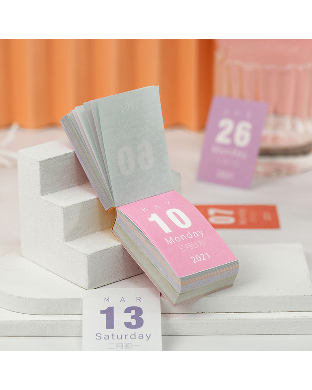 2022 Calendar The New Mini Desk Calendar For School Schedule 2021 2022 Office Supplies Planner Paper Tearable front-4
