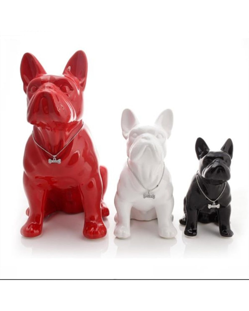 Bulldog Dog Statue Home Decoration Accessories Craft Resin Animal Ornament Figurine Living Room Sculpture front-0