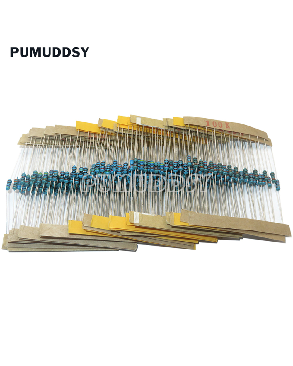 600Pcs/Set 30 Kinds 1/4W Resistance 1% Metal Film Resistor Pack Assorted Kit 1K 10K 100K 220Ohm 1M Resistors 300Pcs/Set front-4