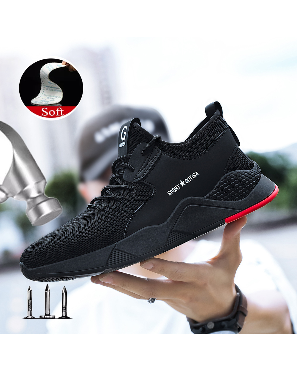 Safety shoes work safety sneaker front-1