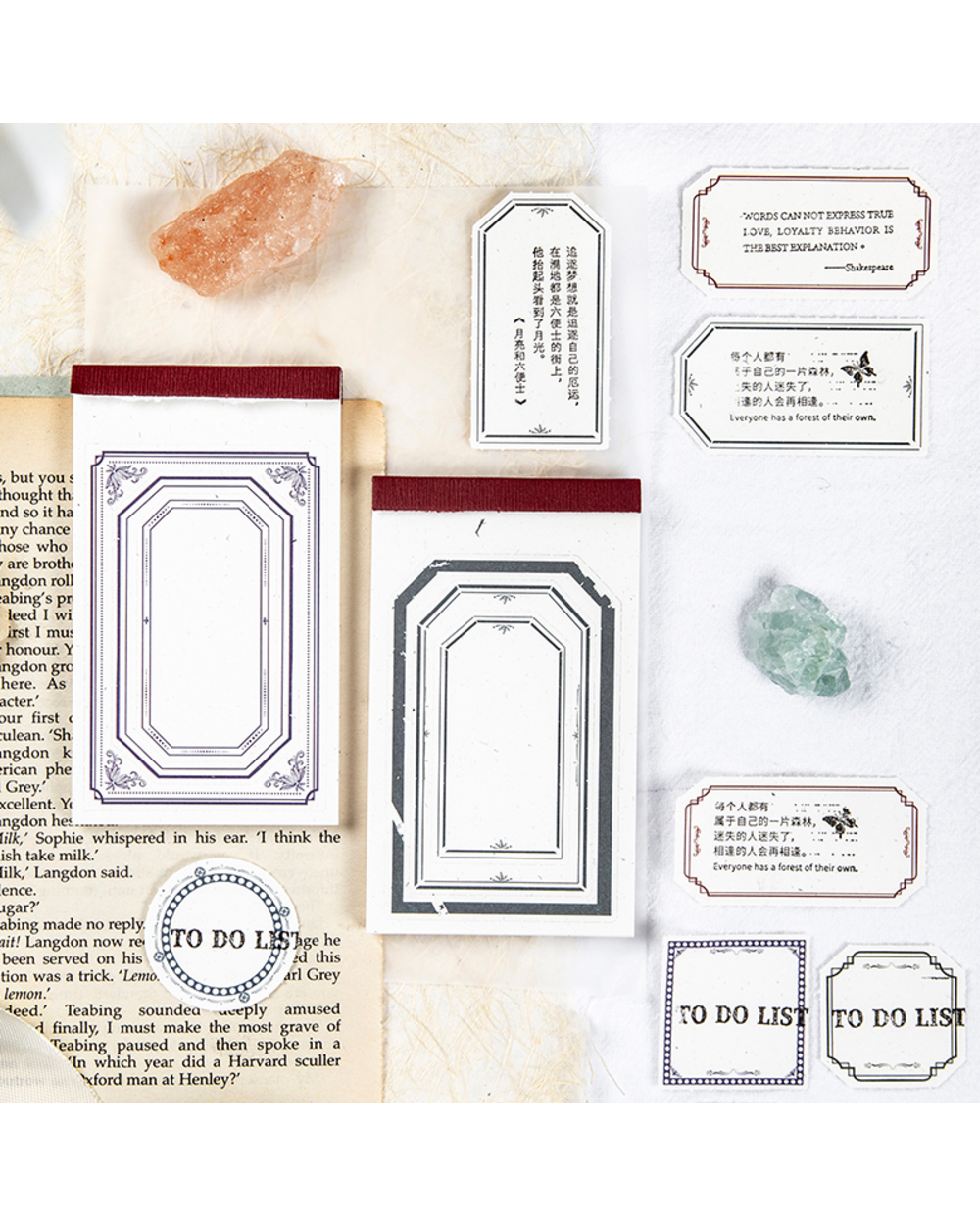 Dimi 30Sheets Rhapsody Series Creative Hollow Out Die-Cut Memo Pads Diy Scrapbooking Card Making Junk Journal Collage S front-1