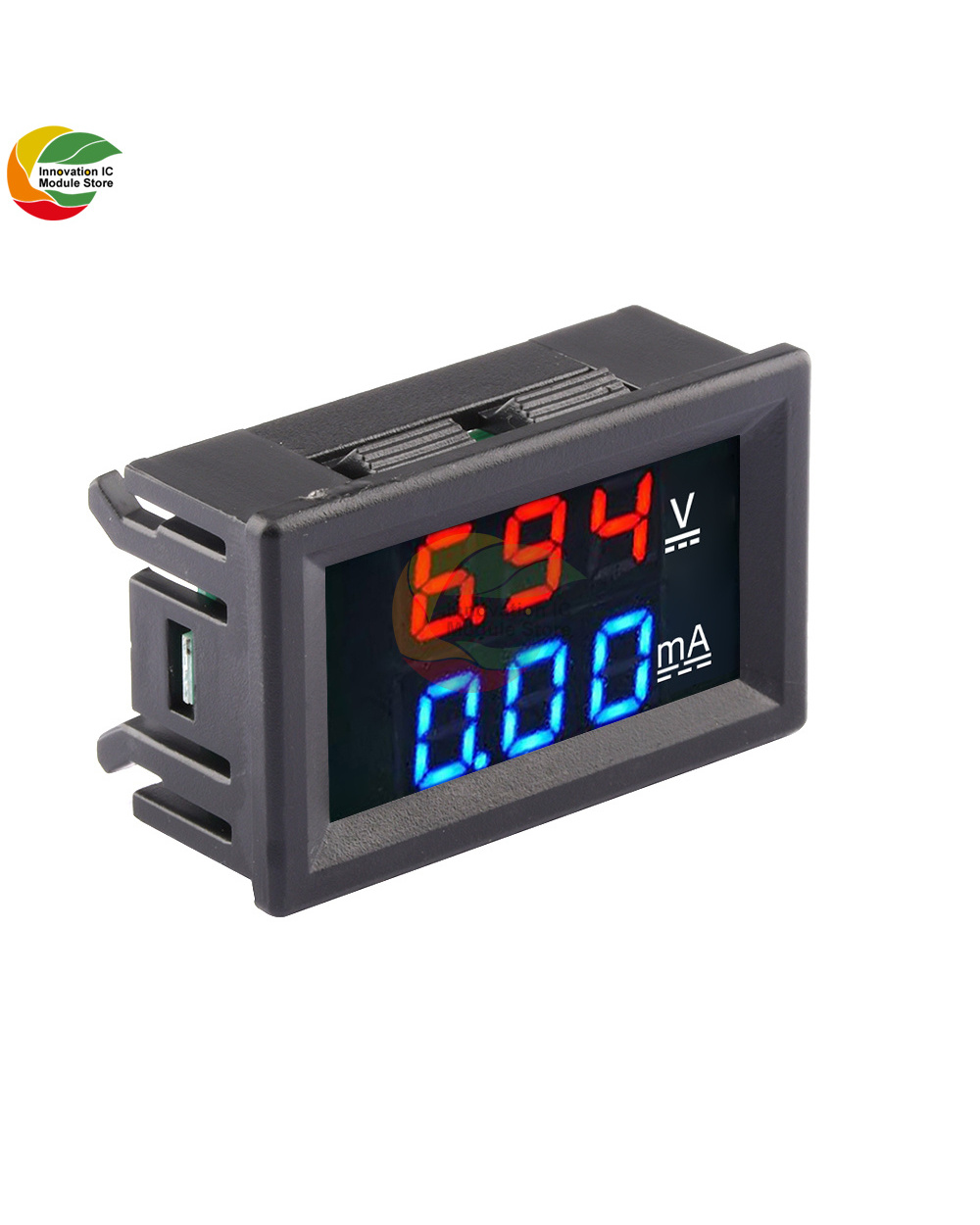 High Quality Dc100v 1A Adjustable Dual Display Digital Voltage Ammeter Head Blue/Red+Red/Red Amplifier Dual Digital Vol front-2
