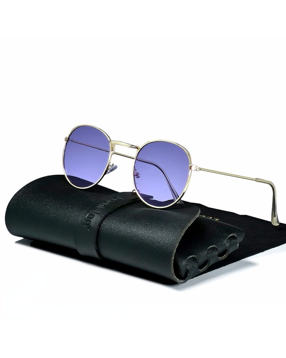 Leonlion 2022 Round Retro Sunglasses Men Round Vintage Glasses For Men/Women Luxury Eyewear Men Metal Lunette Soleil Ho front-2