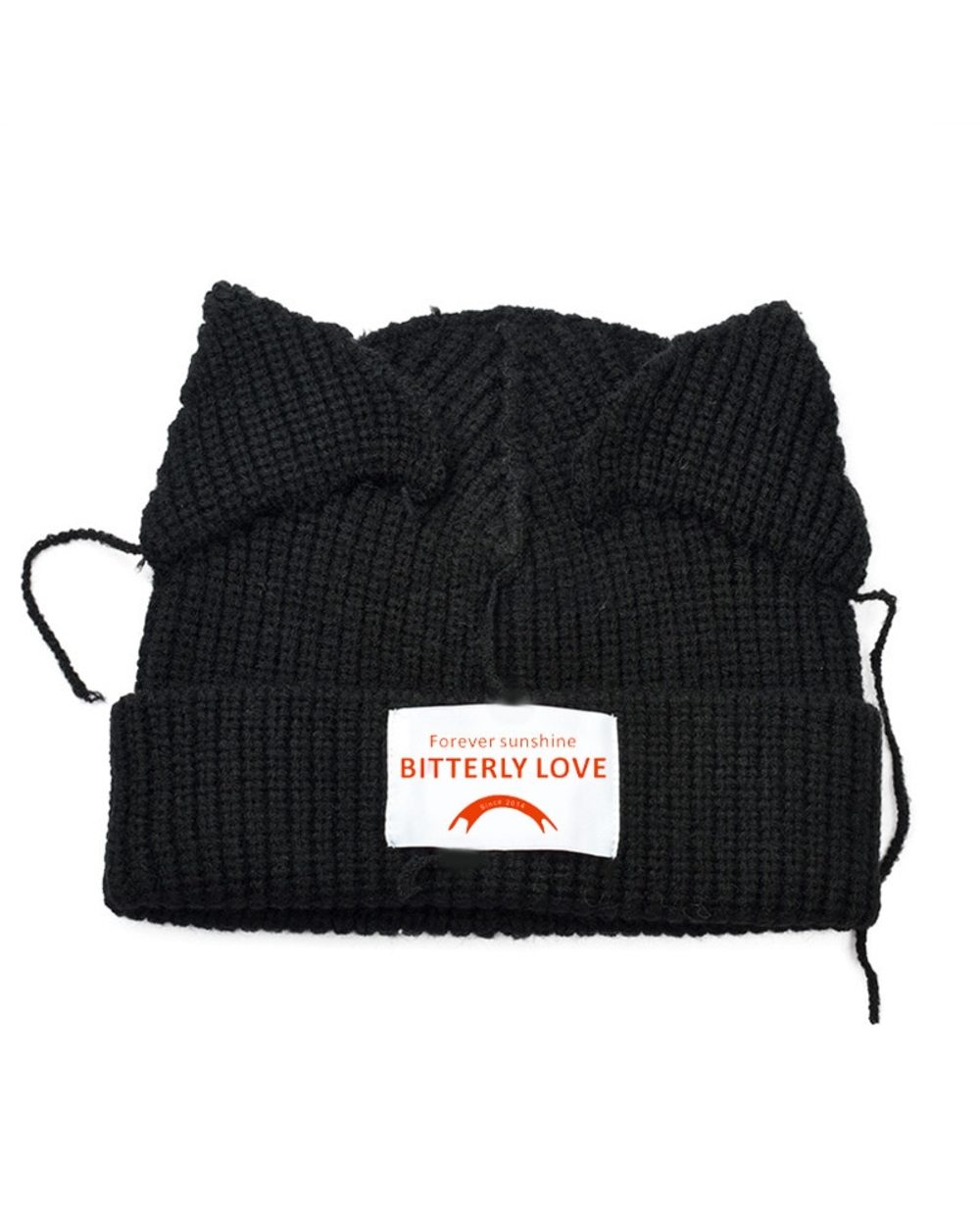 Cute Fashion Hooded Loverboy Ear Knit Double-Layer Warm Pig Ear Woolenhat Niche Design Hip-Hop Personality Cold front-5