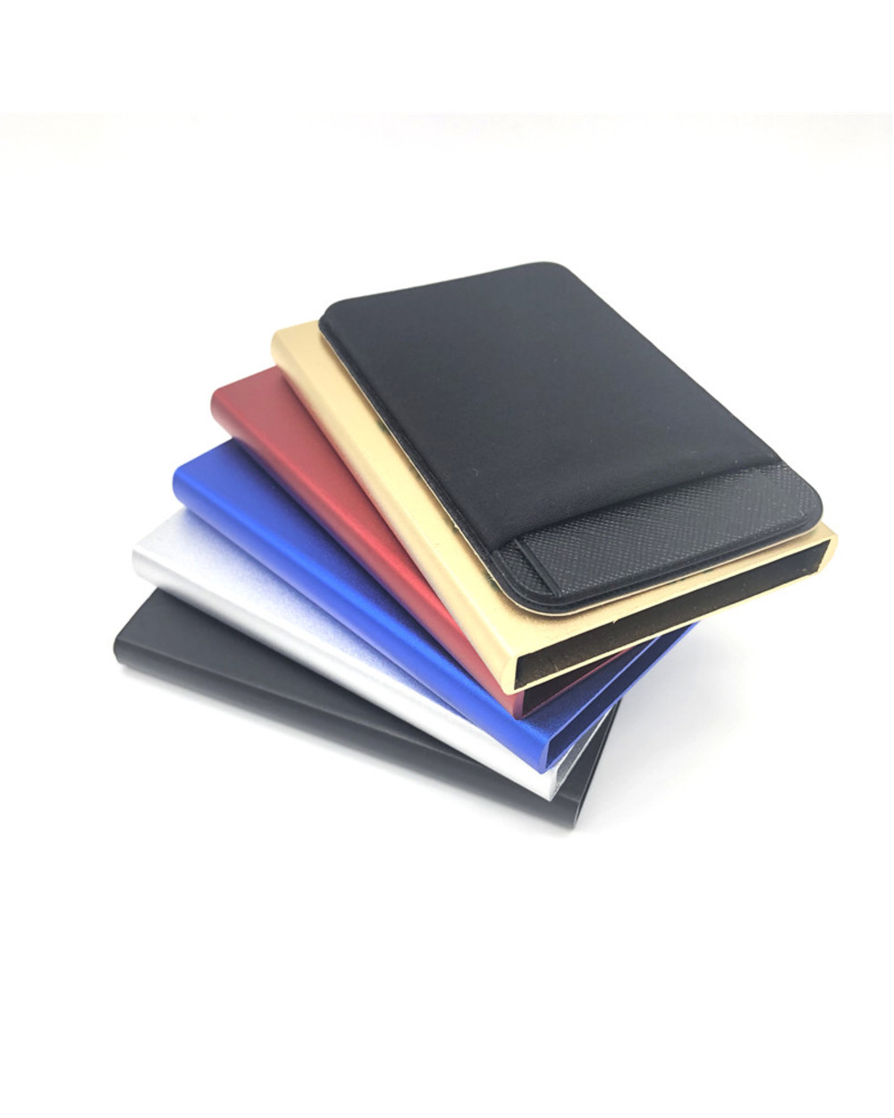 Aluminum Wallet With Eicity Back Pouch Id Credit Card Holder Mini Rfid Wallet Automatic Pop Up Bank Card Case front-2