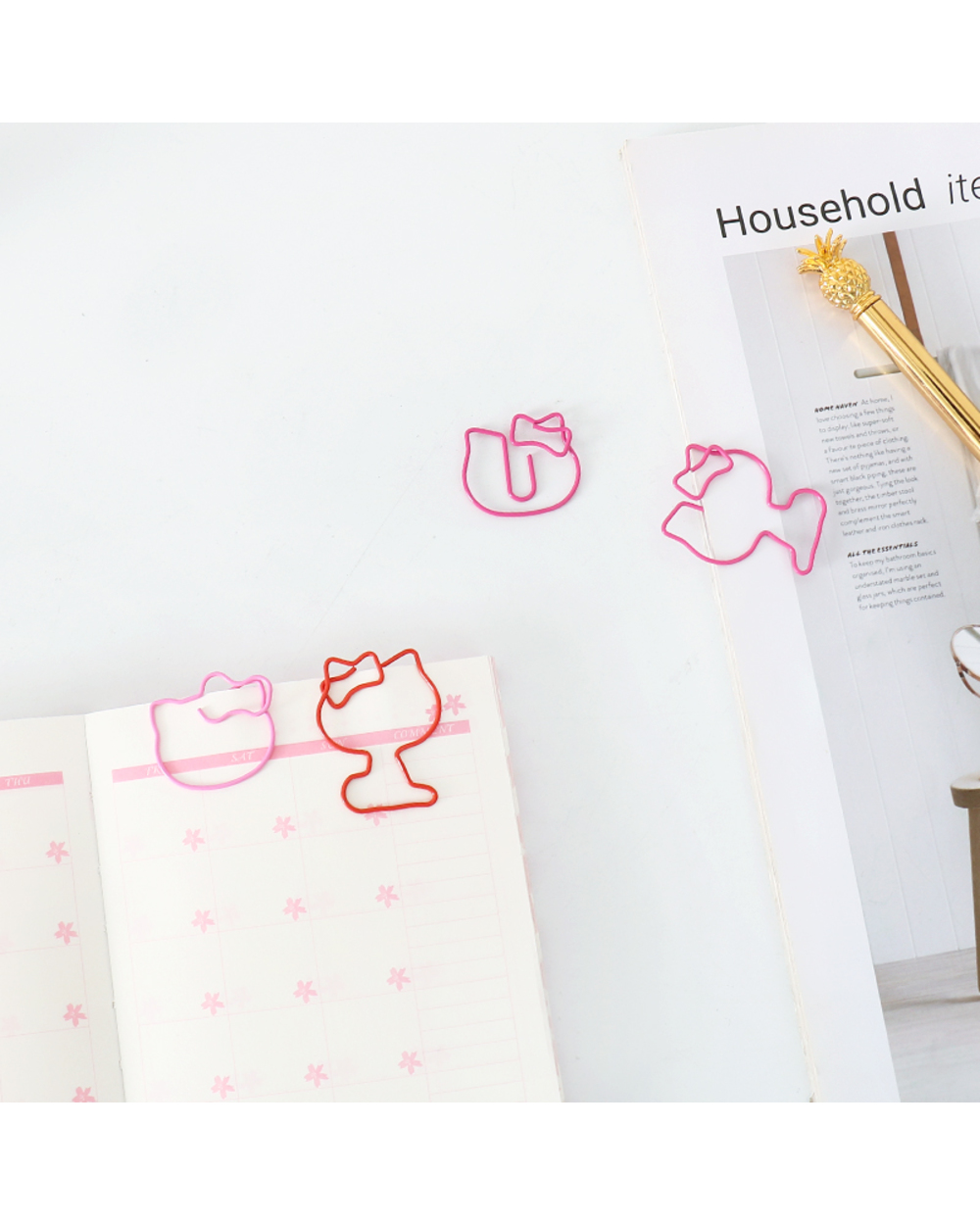Tutu 10Pcs/Pack Cat Paper Clips Bookmark Planner Memo Clips For Book Stationery School Office Supplies Stationery H0475 front-4