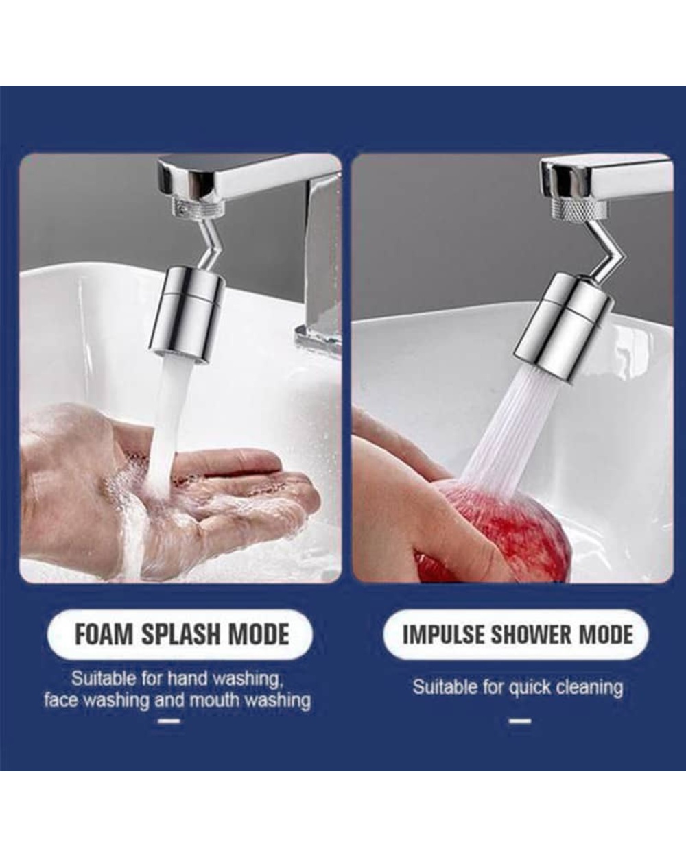 360 Degrees Universal Faucet Extender Head Anti Splash Filter Faucet Movable Kitchen Tap Water Saving Nozzle Sprayer front-5