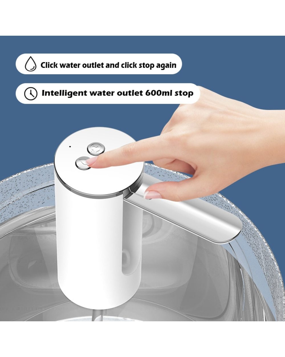 Homdd Automatic Folding Water Dispenser Electric Water Pump Usb Rechargeable Portable Drink Dispenser For Bottle Barrel front-3