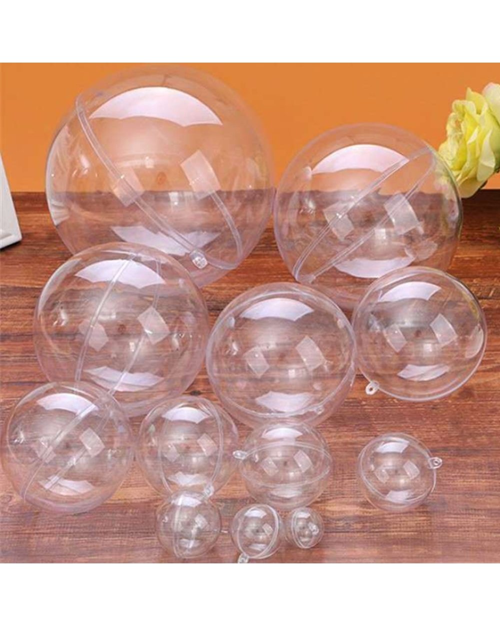 Christmas Clear Baubles Transparent Craft Fillable Ball Plastic Home Decor Wedding Garden Tree front-0