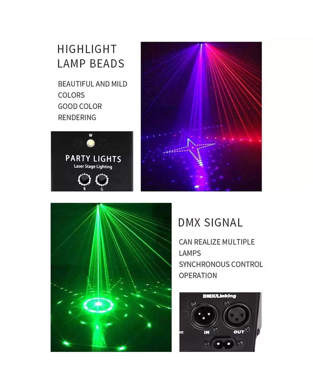 9-Eye Rgb Disco Stage Lamp Dmx Remote Control Strobe Light Dj Led Laser Light Halloween Christmas Bar Party Projetor Ho front-1