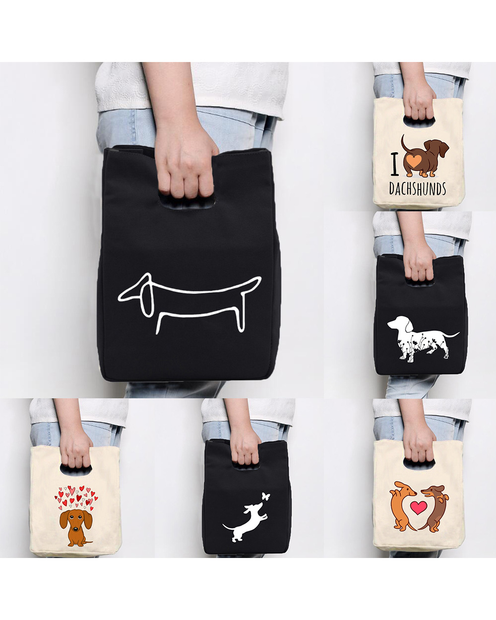 Dachshund Thermal Lunch Bag front-1