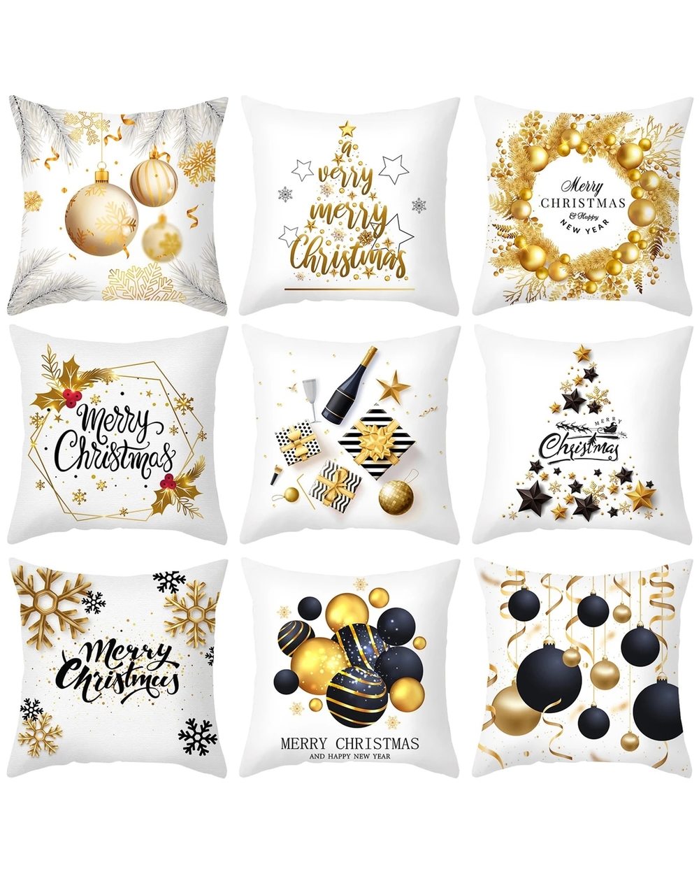 45cm Christmas Cushion Cover Navidad Merry Christmas Decorations For Home 2021 front-1