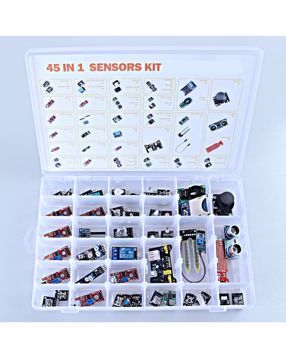 Zhiyitech Electronics Sensor Kit For Arduino Project Diy Building Starter Kit 45Pcs In 1 front-4