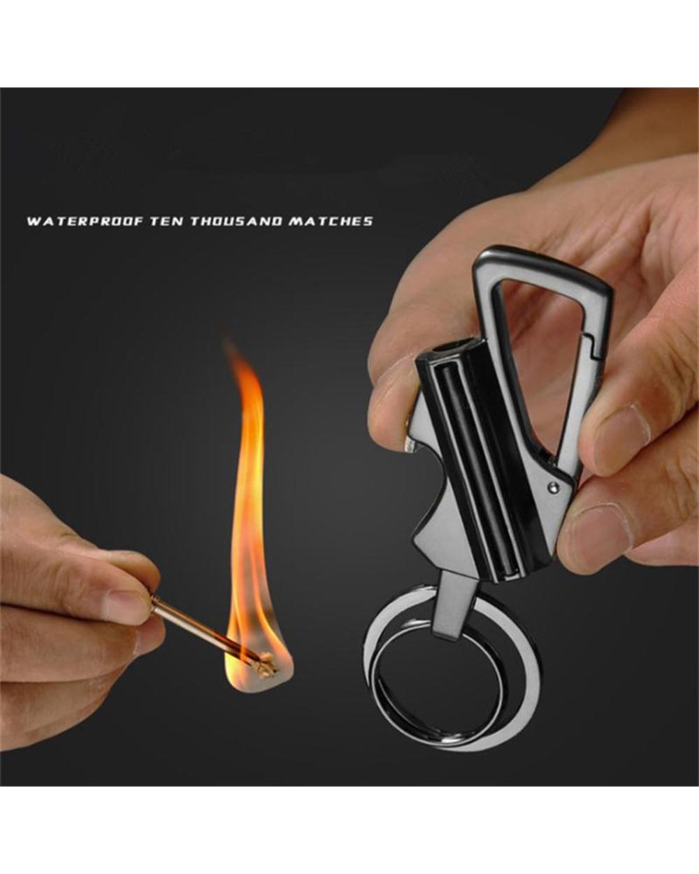 Honest Carabiner Permanent Match Lighter Striker Waterproof Outdoor front-2
