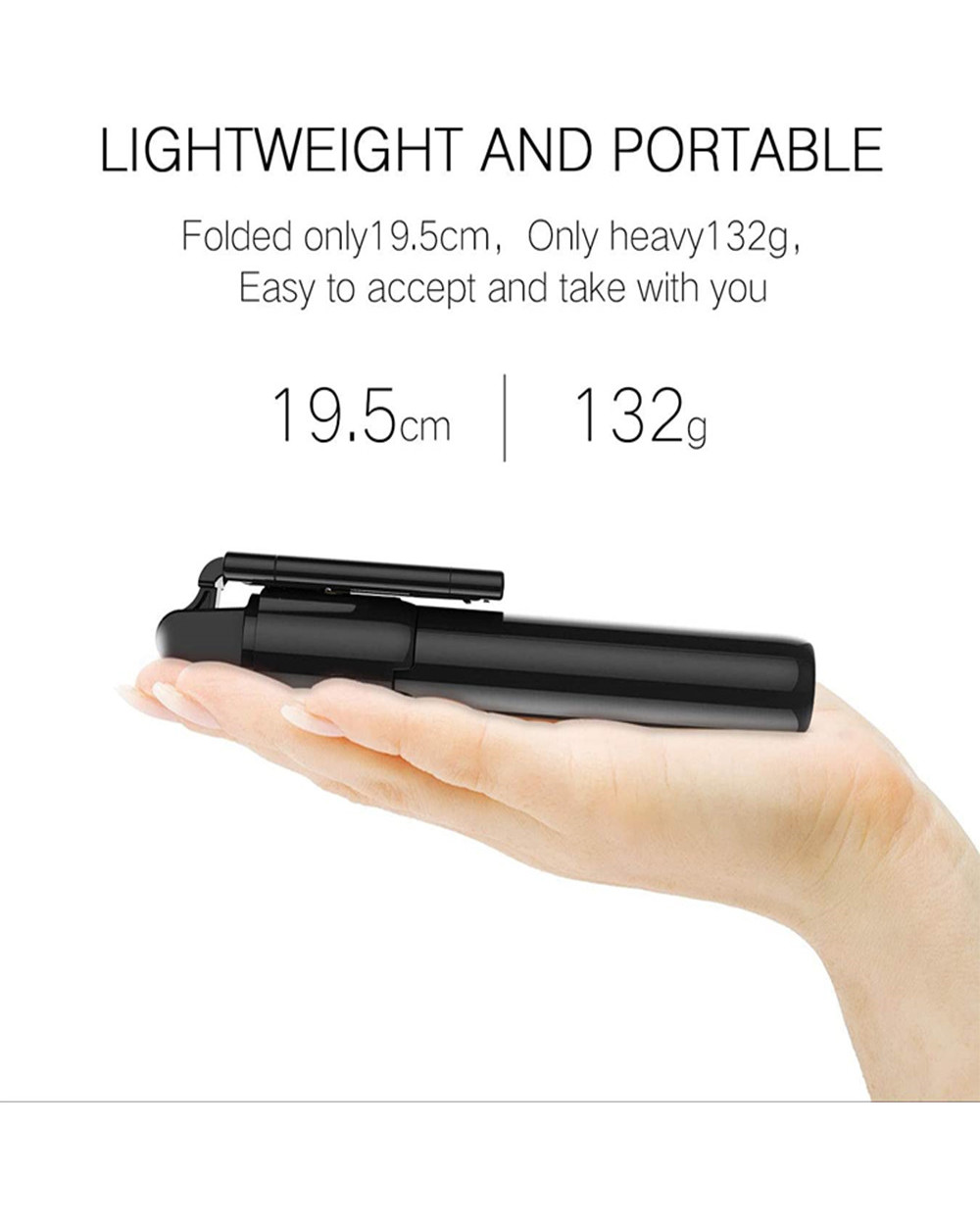 K07 Portable Wireless Bluetooth Selfie Stick With Tripod Alloy Self Selfiestick Smartphone Selfie-Stick Phone For Came front-1
