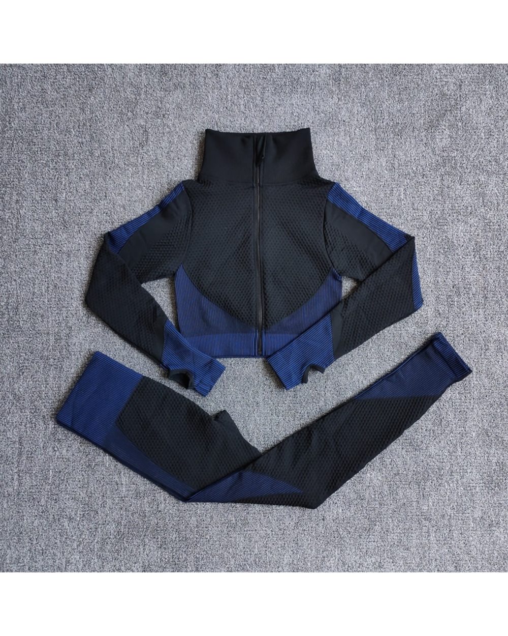 Long Sleeve Yoga Pant Set Seamless Yoga Sets Women Fitness Gym Clothing High Waist Running Leggings front-4