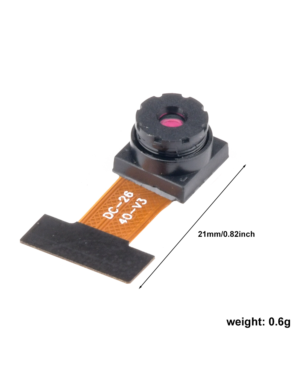 Ov2640 Camera Module 2 Million Pixels Dvp Interface Esp32 Mcu Camera 66/160 Degrees 21/75Mm 24Pin0.5Mm Spacing Wide-Ang front-2