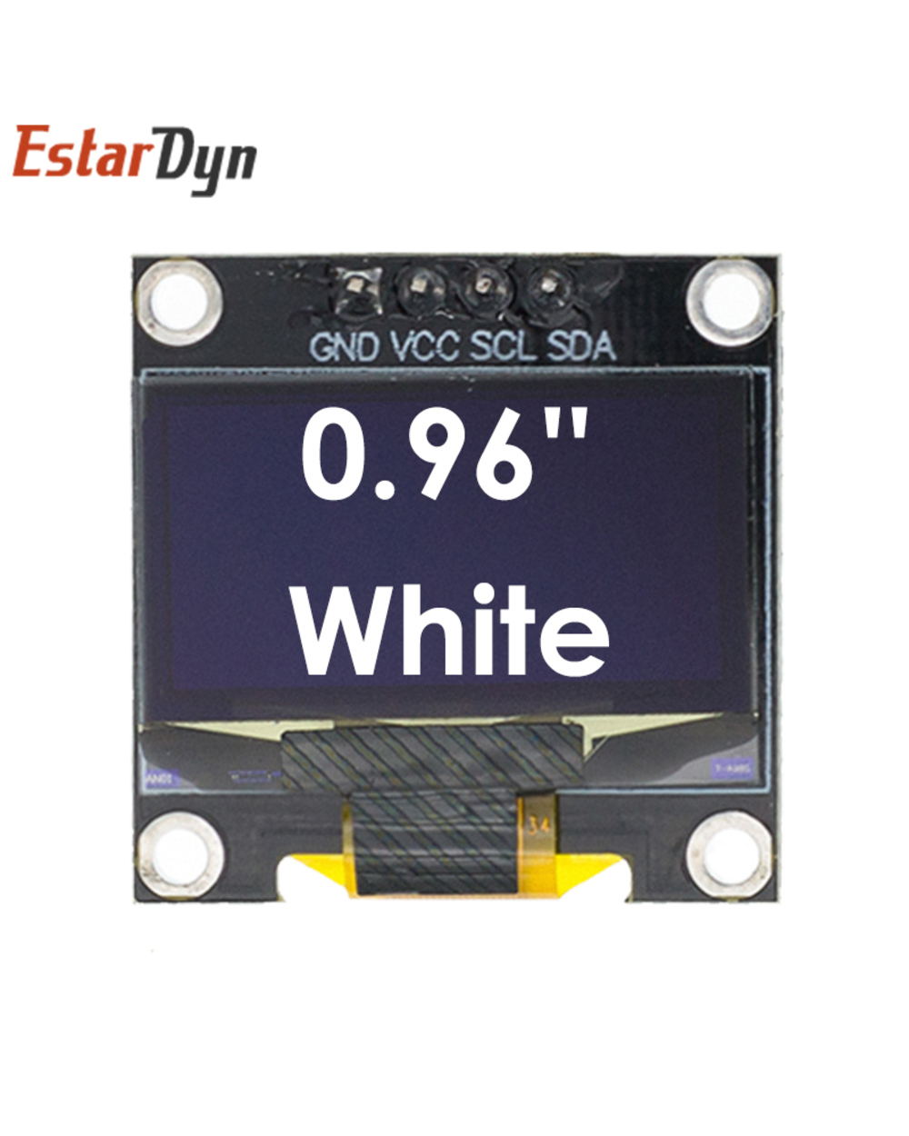 New 0.96 Inch Iic Serial White/Blue/Yellow Oled Display Module 128X64 I2c Ssd1306 12864 Lcd Screen Board For Arduino front-4