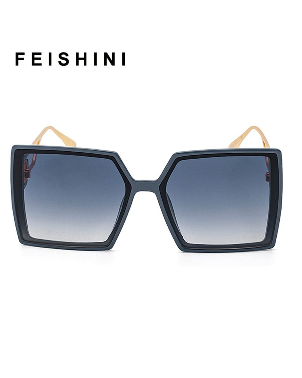 Feishini 2022 Fashion Oversized Sunglasses Women Luxury Brand Designer Original High Quality Glasses Shades Celebrity V front-2