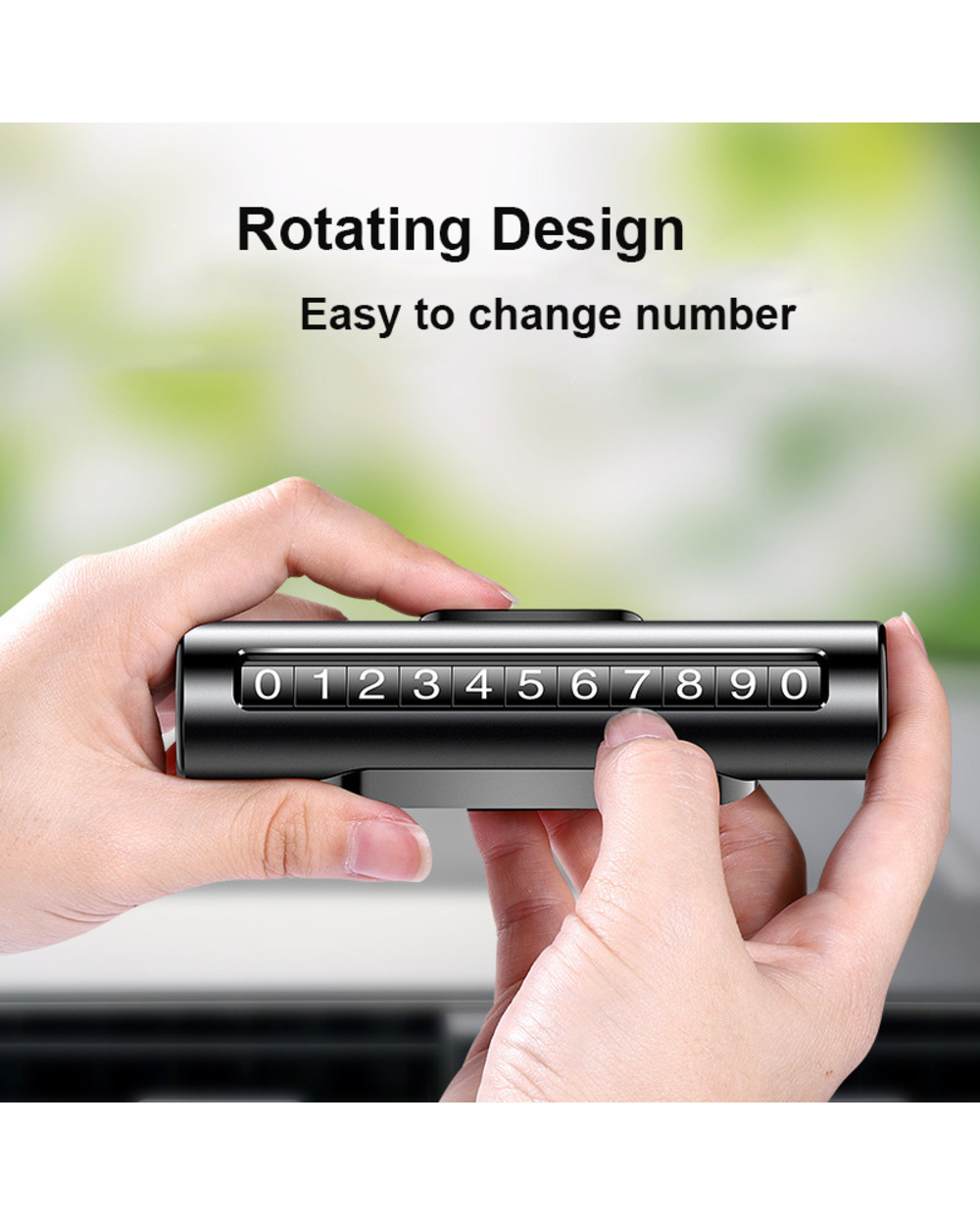 Metal Car Temporary Parking Card front-1