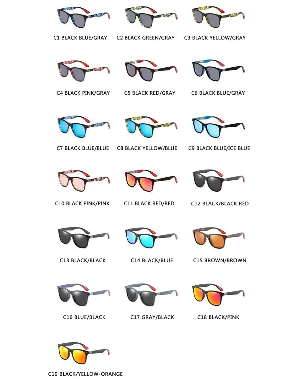 Zxwlyxgx Brand Design Classic Polarized Sunglasses Men Women Driving Square Frame Fashion Sun Glasses Male Goggle Gafas front-4