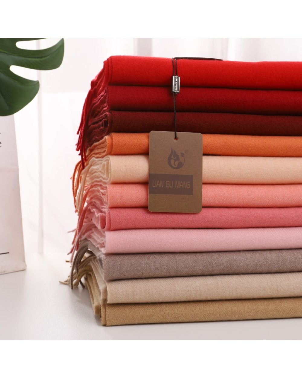 2022 Winter Scarf For Women Long Warm Cashmere Scarves Hijab Solid Lady Shawl Wrap Female Pashmina Bandana Head Scarfs front-0
