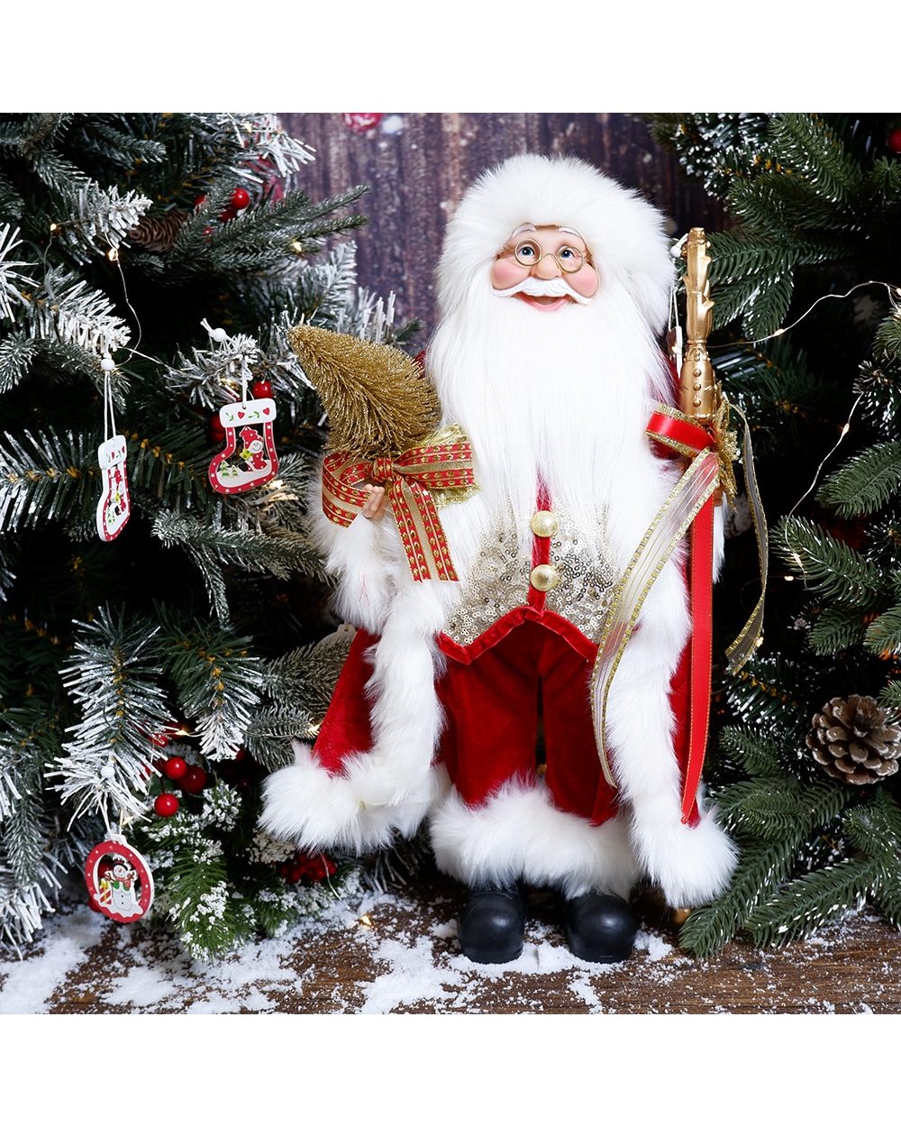 New Year 2022 Christmas Decorations For Home Santa Claus Doll Children gifts Christmas Xmas Tree Ornaments Navidad front-4
