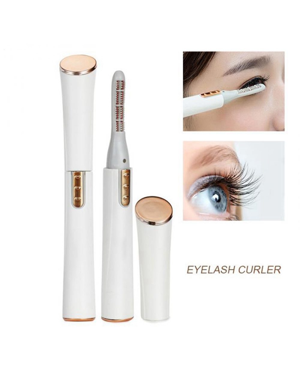 Portable Electric Heated Eyelash Curler USB Rechargeable front-0