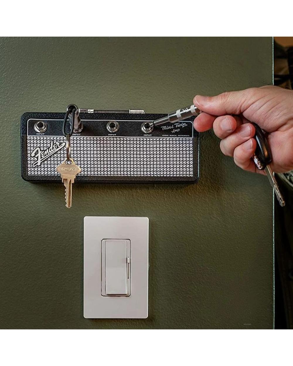 Fender Blues Music Key Storage Jack Rack Key Holder Cool Guitar Wall Keychain Holder Vintage Amplifier Home Decoration front-1
