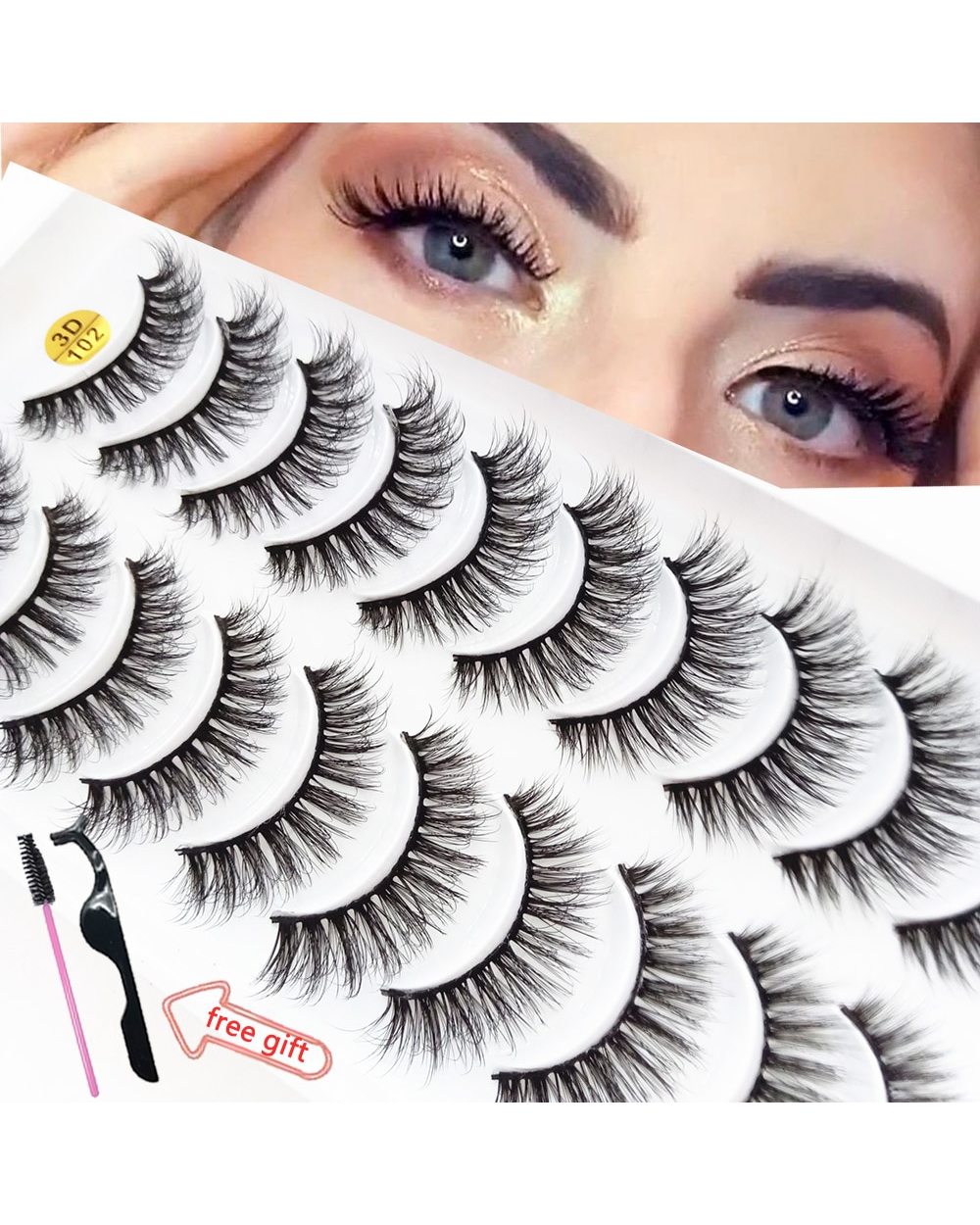 5/10Pairs Natural Eyelashes front-1
